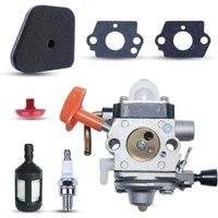 FS90 Vergaser für Stihl FS90 FS90 R FS87 FS87R FS100 FS110 FS110R für FS FC KM Serie Rasenmäher mit Zündkerze Luftfilter Ölfilter von DPZO