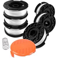 Fadenspule für Rasentrimmer, für Black & Decker, 6 Spulen mit Abdeckung und Feder Fadenspule für Rasentrimmer, für Black & Decker, 6 Spulen mit Abdeckung und Feder von DPZO