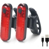 Fahrradrücklichter – 2er-Pack Fahrradrücklichter, über USB wiederaufladbares wasserdichtes COB-LED-Fahrradrücklicht, 4 Beleuchtungsmodi für von DPZO