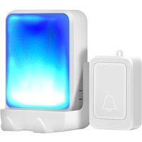 Funk Türklingel mit Blinklicht - 7 Farben & 4 Lautstärken - 183m Reichweite - Extra Laut für Senioren & Hörgeschädigte - 1 Sender + 1 Empfänger Funk Türklingel mit Blinklicht - 7 Farben & 4 Lautstärken - 183m Reichweite - Extra Laut für Senioren & Hörgeschädigte - 1 Sender + 1 Empfänger von DPZO