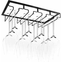 Hängender Gläserhalter mit 4 Schienen, für 8-12 Gläser, 40 x 22,5 x 5,5 cm, für Bar und Küche von DPZO