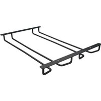 Hängendes Weinglasregal aus Edelstahl, umgedrehtes Abtropfgestell, Glashalter (2 Schlitze, 30 cm, Schwarz) von DPZO