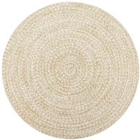 Handgeknüpfter Teppich, weiß und naturfarben, 90 cm Handgeknüpfter Teppich, weiß und naturfarben, 90 cm von DPZO