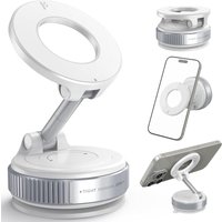 Handyhalter für Auto [2024] Magnet & Saugnapf, 2800GF Starkhalterung mit 360° Drehung für Handy im Auto Kompatibel mit iPhone Samsung - Kabellose von DPZO