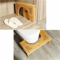 Höhenverstellbare Hocker-Fußstütze, C-förmiger Toiletten-Tritthocker, Toilettenhocker, physiologische Toilettenstufen aus Bambus, INHHUB Höhenverstellbare Hocker-Fußstütze, C-förmiger Toiletten-Tritthocker, Toilettenhocker, physiologische Toilettenstufen aus Bambus, INHHUB von DPZO