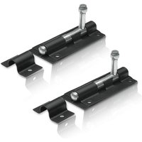 INHHUB 2er-Pack 100 mm schwarzes Türschloss mit Riegel und Riegel für den Innen- und Außenbereich als Schloss für Schuppentüren, Garagen oder Tore – INHHUB 2er-Pack 100 mm schwarzes Türschloss mit Riegel und Riegel für den Innen- und Außenbereich als Schloss für Schuppentüren, Garagen oder Tore – von DPZO