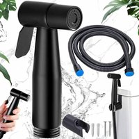 INHHUB Bidet-Toilettensprüher aus Edelstahl, Bidet-Sprühset, Wasserhahnsprüher, (Schwarz, Schlauchset zur Wandmontage) -INHHUB von DPZO
