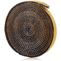Kamineinsatzdichtung, hitzebeständige, selbstklebende, geflochtene Dichtungen für Herd und Kamin (3 mm x 25 mm x 2,5 m) von DPZO