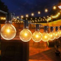 Lichterkette für den Außenbereich, 30 m LED-Lichterkette mit 50 + 2 bruchsicheren Glühbirnen, IP44 wasserdichte LED-Lichterkette für Terrasse, von DPZO