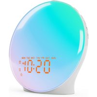 Lichtwecker mit Sonnenaufgangs-Simulation - Wecker mit 20 Helligkeitsstufen & 10 Farben für sanftes Aufwachen - FM Radio, Snooze-Funktion, Lichtwecker mit Sonnenaufgangs-Simulation - Wecker mit 20 Helligkeitsstufen & 10 Farben für sanftes Aufwachen - FM Radio, Snooze-Funktion, von DPZO