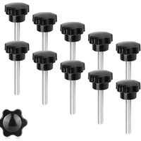 M8 Sternschraube, 10 Stück M8 x 50 mm, Klemmknopf mit Mutter schwarz für Werkzeugmaschinen M8 Sternschraube, 10 Stück M8 x 50 mm, Klemmknopf mit Mutter schwarz für Werkzeugmaschinen von DPZO