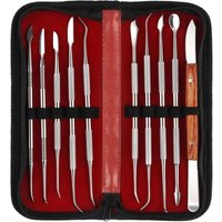 Modellierwerkzeuge aus Edelstahl, 10-teilige Töpferwerkzeuge mit Tragetasche für Skulpturen von DPZO
