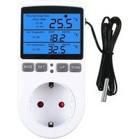 [NEUWERTIG] 230 V digitaler Temperaturregler mit Timer und Sondenschalter für Gewächshaus, Aquarium, Gewächshaus, Saatkeimung, Heizung und Kühlung von DPZO