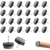 [NEUWERTIG] 50 Stück Filzgleiter zum Aufnageln – Ø 22 mm (Schwarz) – Professionelle Möbelgleiter/Filzgleiter zum Aufnageln zum Schutz von Tischen und von DPZO