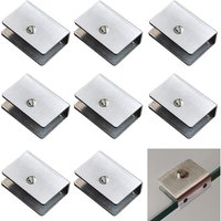 [NEUWERTIG] 8 Stück Glasregal-Clips, Wandhalterungen für Glasregale, schwimmende Glasregalstützen für 6–10 mm Glas, Acryl, Holz – INHHUB von DPZO