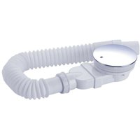 [NEUWERTIG] 90 mm extra flacher Duschablauf – Duschwannen-Ablaufloch-Set, Duschablauf mit Anti-Geruchssystem, Haarsieb, flexibler Schlauch von DPZO