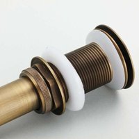 [NEUWERTIG] Ablaufgarnitur und Zubehör für Spüle und Waschbecken, Retro-Pop-up-Ablaufgarnitur ohne Überlauf, bronziertes Messing, von DPZO