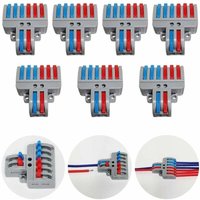 [NEUWERTIG] Binding Terminal Set mit Hebel, Push-in Kabel Stecker, Kompakte Push-in Terminals, 7 stück 8 Pol Terminals, mit Montage Schrauben (2 in von DPZO