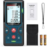 [NEUWERTIG] Digitaler Laser-Entfernungsmesser, LM50 50 m Digital-Lasermeter, Länge/Fläche/Volumen/Satz des Pythagoras mit LCD-Hintergrundbeleuchtung, von DPZO