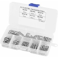 [NEUWERTIG] INHHUB 210 Stück M2.5 Edelstahl-Rundkopfschrauben und Sechskantmuttern Schraubverbinder-Verschluss-INHHUB von DPZO