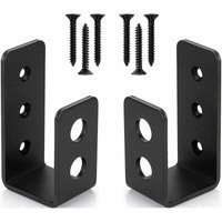 [NEUWERTIG] INHHUB 2er-Pack Hochleistungs-Türhalterungen aus Stahl für 2 x 4 Türen – U-förmige Sicherheitsstange – INHHUB von DPZO