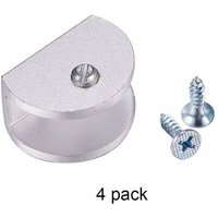 [NEUWERTIG] INHHUB 4er-Pack verstellbare Klemmhalterungen für Glasregale aus Aluminiumlegierung für 8–12 mm dickes Glas (halbrund) – INHHUB von DPZO
