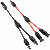 [NEUWERTIG] INHHUB Solar Panel Kabel Stecker Professionelle (1 zu 2 Zweig) Y Anschlüsse Solar Kabel MMF + FFM Solar Panel Adapter 1 Paar-INHHUB von DPZO