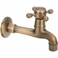 [NEUWERTIG] INHHUB Vintage Wandmontage Kaltwasserhahn für Badezimmer Toilette Waschbecken Badewanne Messing Wasserhähne für Garten Terrasse Mopp Pool von DPZO