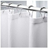 [NEUWERTIG] INHHUB Waffel-Duschvorhang 180 x 210 cm lang, strapazierfähiger Stoff-Duschvorhang mit Waffelgewebe, Badezimmer-Duschvorhänge in von DPZO