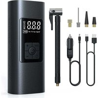 [NEUWERTIG] Kabelloser, wiederaufladbarer Reifenfüller mit 6000-mAh-Akku – Tragbare elektrische Luftpumpe für Auto und Fahrrad, automatische von DPZO