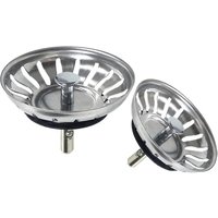 [NEUWERTIG] Küchenspülenfilter, Spülbeckensieb-Stopfenfilter, Abtropfgestell aus Edelstahl für Ihr Küchenbadezimmer - Durchmesser 80 mm (2 Packungen) von DPZO