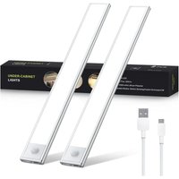 [NEUWERTIG] LED-Unterschrankleuchte, 30 cm wiederaufladbarer LED-Streifen, Küchenbeleuchtung mit Bewegungsmelder, Schrankbeleuchtung, Lichtleiste, von DPZO
