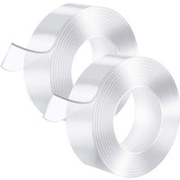 [NEUWERTIG] Nano Tape 2 Stück, waschbares Klebeband, wiederverwendbar, multifunktionales Silikonklebeband, spurloses doppelseitiges Gel-Klebeband, von DPZO