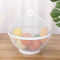 [NEUWERTIG] Obstkorb mit Moskitonetz, Mückennetz, Obstschale, Metall mit Deckel, Fruchtfliegenabwehr-Obstnetz, Moderne Obstaufbewahrung, Weiß von DPZO