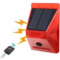 [NEUWERTIG] Solar-Bewegungsmelder-Blitzlicht Acort IP65 Wasserdichter LED-Solaralarmmelder mit Fernbedienung, 129 dB Sound Security Wasserdichte von DPZO