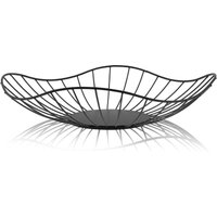 Obstschale aus Metall, 2er Set Schwarz - Fruchtschale für Küche & Wohnzimmer, Ideal für Obst, Gemüse, Snacks - Dekorative Aufbewahrungskörbe für von DPZO