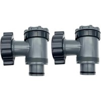 Pool Einlauf/Auslauf Ventil, 2er Set - Kompatibel mit Intex, Bestway, Coleman - Für 1-1/2 Zoll Schlauch & Filterpumpe Pool Einlauf/Auslauf Ventil, 2er Set - Kompatibel mit Intex, Bestway, Coleman - Für 1-1/2 Zoll Schlauch & Filterpumpe von DPZO