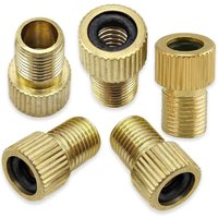 Presta-Adapter aus Messing (5er-Pack), Umbau zum Aufpumpen von Reifen mit Standardpumpe von DPZO