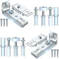 Reparatursatz für Falttürbeschläge – 2er-Pack Ersatzteile für Faltschiebetüren im Schrank, inklusive oberer und unterer Halterung, Reparatursatz für Falttürbeschläge – 2er-Pack Ersatzteile für Faltschiebetüren im Schrank, inklusive oberer und unterer Halterung, von DPZO