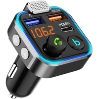 Robuster Bluetooth 5.3 FM-Transmitter fürs Auto, [PD 18W + QC 3.0] [Lauteres Mikrofon & Hi-Fi-Bass-Sound] von DPZO