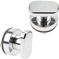 Saugnapfgriff für Glastür, Dusche, starker Saugnapf, Schublade, Glas, Spiegel, Wandfliesengriffe – 2 Stück (Silber) von DPZO