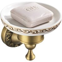Seifenschale aus Messing im Antik-Stil mit Wandhalterung, ideal für das Badezimmer Seifenschale aus Messing im Antik-Stil mit Wandhalterung, ideal für das Badezimmer von DPZO