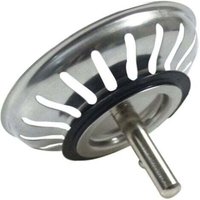 Siebkorb für Küchenspüle, 80 mm – Universal-Sieb aus Edelstahl, Pop-Up-Korbstopper, – spülmaschinenfest, kein Verstopfen und kein Überlaufen, INHHUB von DPZO