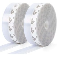 Silikondichtungen, 2er-Pack, selbstklebende Tür- und Fensterbodendichtungen, transparent, staubdicht, wetterfest, schalldicht – (10 m × 25 mm x 10 m) von DPZO