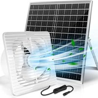 Solarbetriebener Abluftventilator, 22-W-Solarpanel mit bürstenlosem 8-Zoll-Lüfter zur Stallbelüftung, Solarventilatoren für Hühnerställe im Freien Solarbetriebener Abluftventilator, 22-W-Solarpanel mit bürstenlosem 8-Zoll-Lüfter zur Stallbelüftung, Solarventilatoren für Hühnerställe im Freien von DPZO