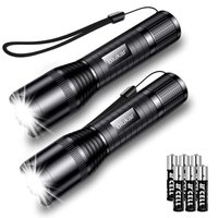 Superstarke LED-Taschenlampe, IPX6 wasserdichte taktische Aluminium-Taschenlampe von DPZO