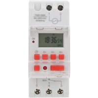 TM919BK Digital Zeitschaltuhr 24h Programmierbar - 16 Schaltzeiten & LCD Display - 30A Automatikschalter mit Integriertem Akku (Für Haushalt, Garten, von DPZO