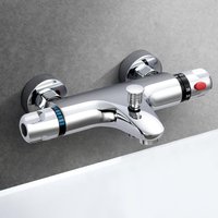 Thermostat-Brausebatterie, Thermostat-Wannenbatterie aus Messing, Thermostat-Duscharmatur mit Sicherheitsknopf 38 °C, Thermostat-Brausebatterie mit 2 Thermostat-Brausebatterie, Thermostat-Wannenbatterie aus Messing, Thermostat-Duscharmatur mit Sicherheitsknopf 38 °C, Thermostat-Brausebatterie mit 2 von DPZO