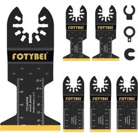 Tool Titanium Oszillierende Sägeblätter, 5-teiliges Multifunktionswerkzeug-Zubehörset für Kunststoff, Holz, Metall, kompatibel mit Fein, Dewalt, von DPZO