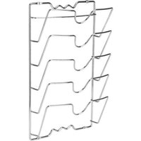 Topfdeckelhalter Metall Wandregal - 5 Fächer für Küche - Platzsparend für Schrank oder Wand (40.7x25.7x7.5cm) - Edelstahl von DPZO